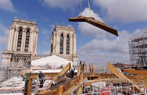 notre dame paris reconstruction progress.